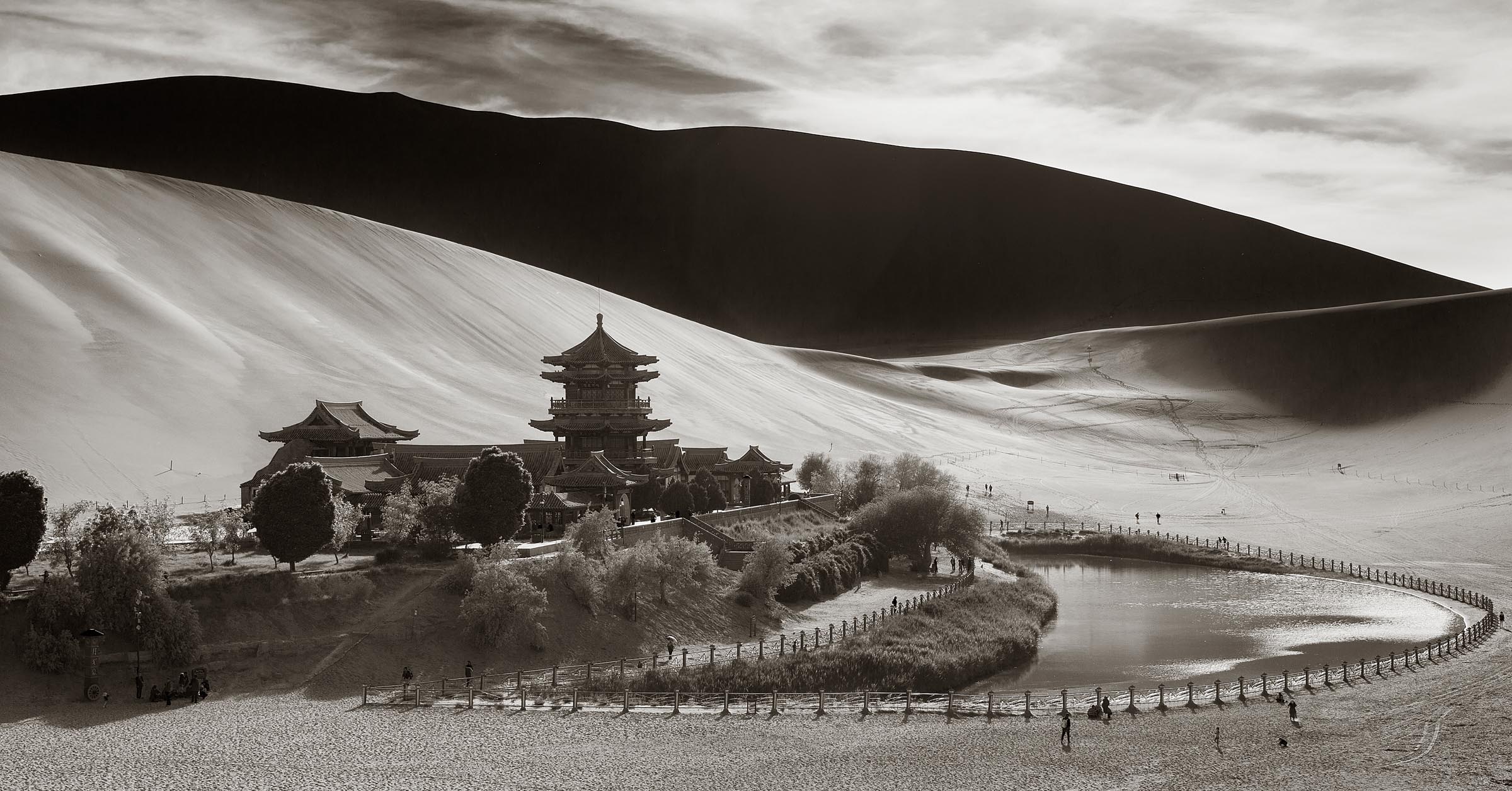 An oasis in Donhuan, China known as Crescent Lake.